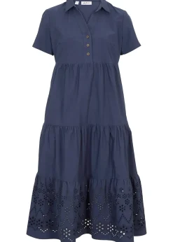 Robe 100% coton avec broderies anglaises