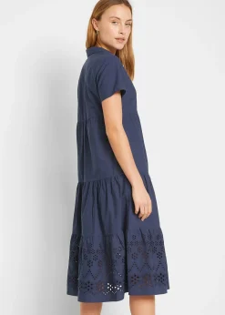 Robe 100% coton avec broderies anglaises