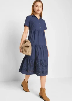 Robe 100% coton avec broderies anglaises