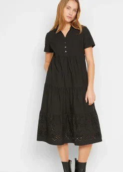 Robe 100% coton avec broderies anglaises