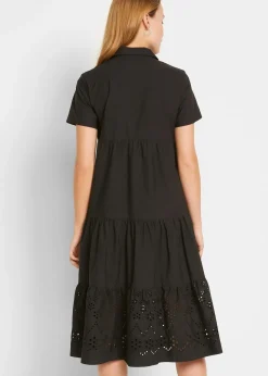 Robe 100% coton avec broderies anglaises