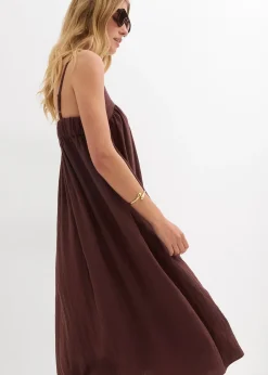 Robe à fines bretelles en viscose mélangée