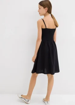 Robe à fines bretelles en gaze de coton