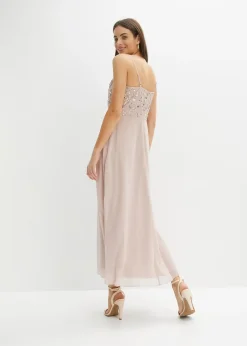 Robe à fines bretelles et haut à sequins brodés