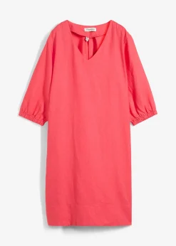 Robe 100 % lin, manches 3/4