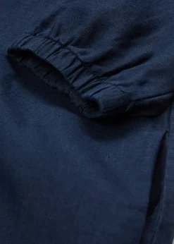 Robe 100 % lin, manches 3/4