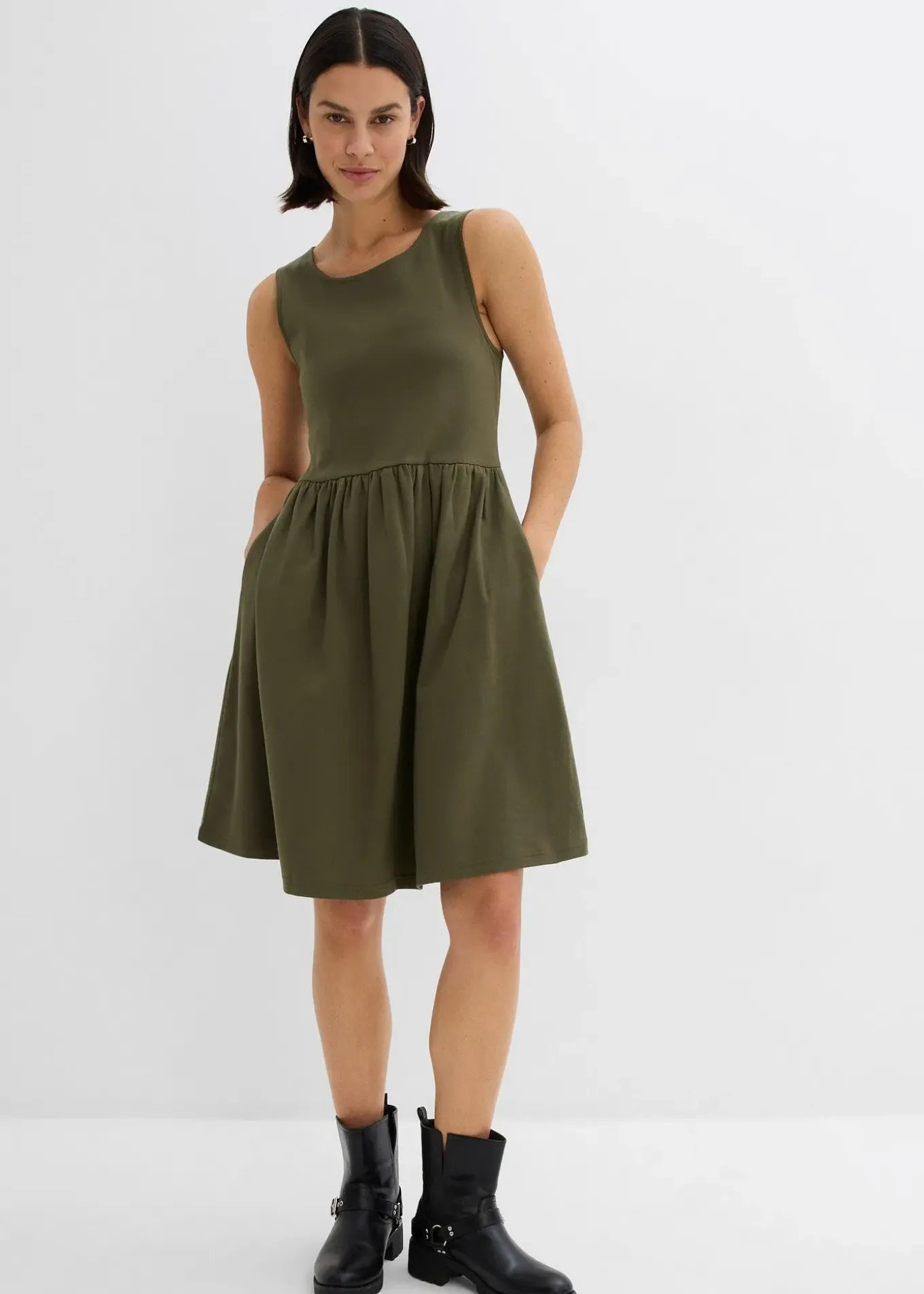 Robe à poches en jersey 100% coton