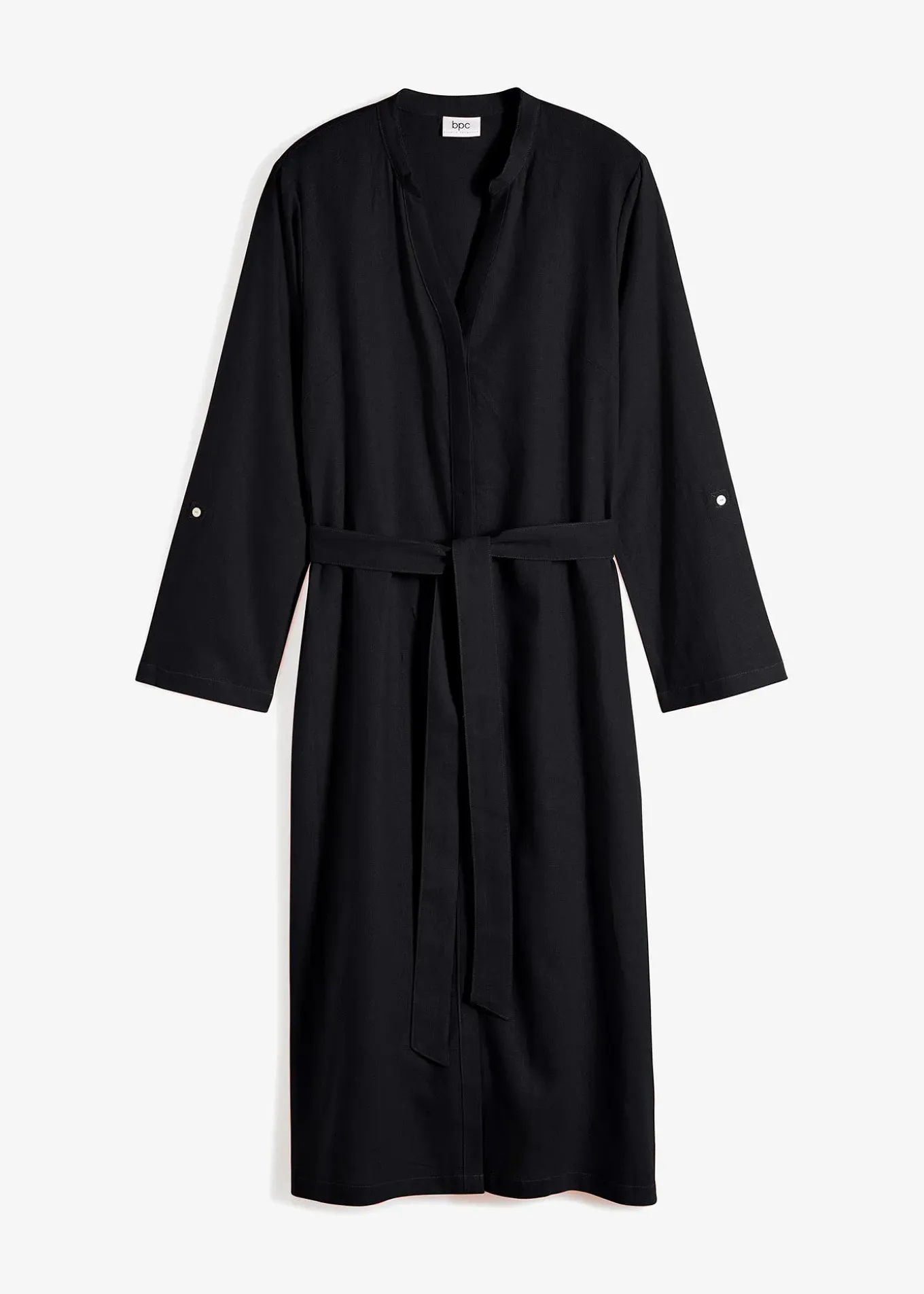 Robe à poches en lin et viscose