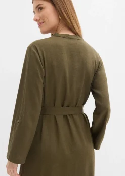 Robe à poches en lin et viscose