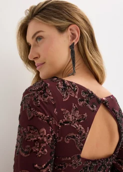 Robe à sequins avec découpe dos