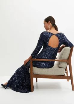 Robe à sequins avec découpe dos