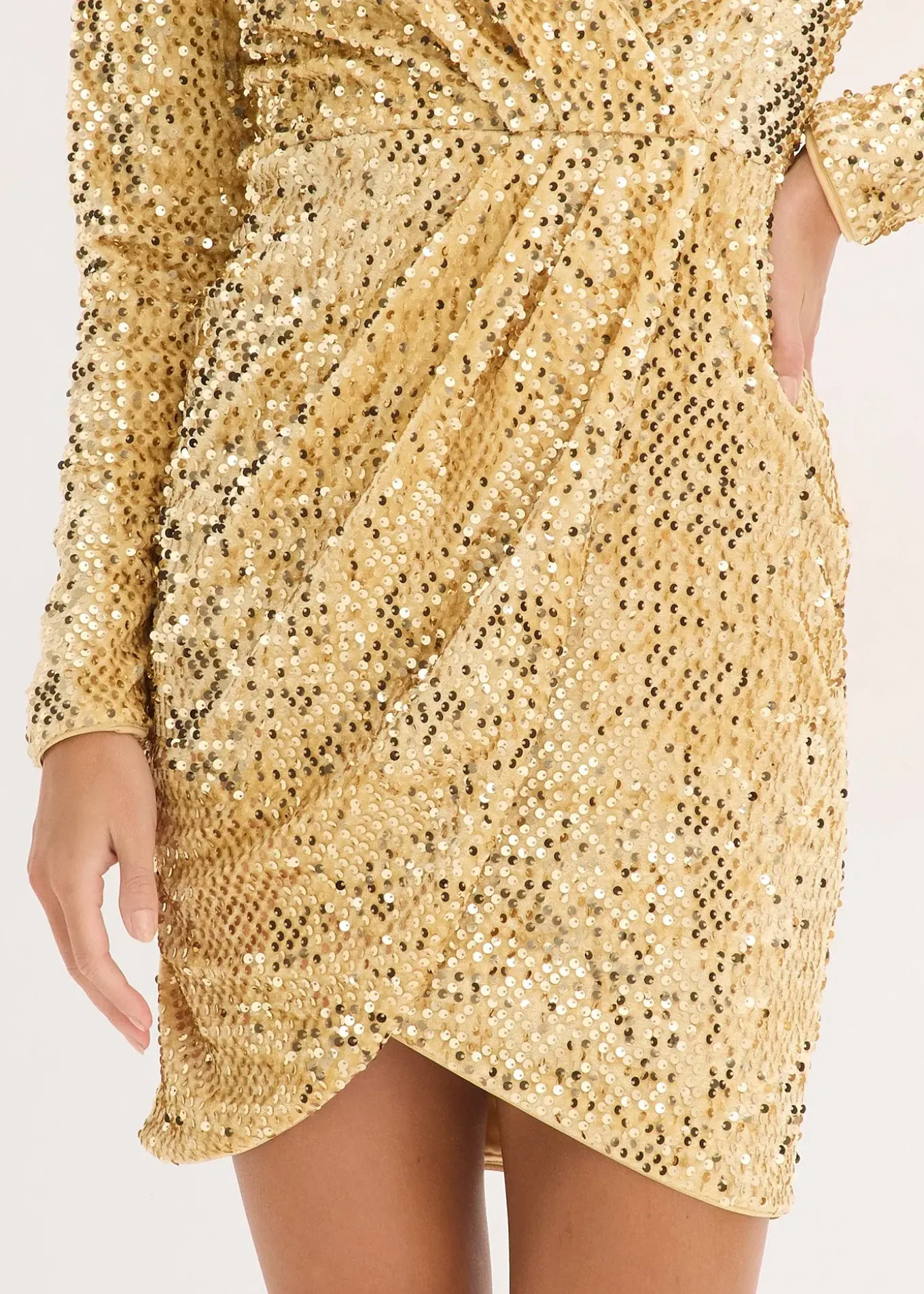 Robe à sequins en velours doux