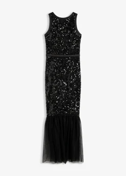 Robe à sequins et base volantée