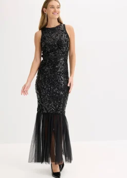 Robe à sequins et base volantée