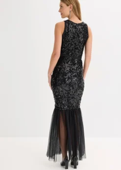 Robe à sequins et base volantée