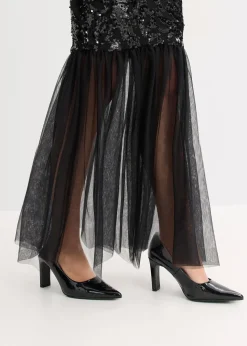 Robe à sequins et base volantée