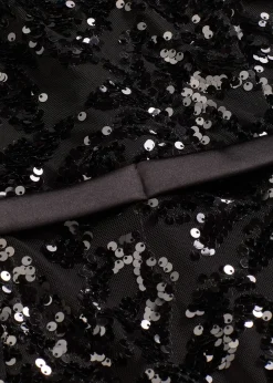 Robe à sequins et base volantée