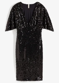 Robe à sequins et décolleté plongeant
