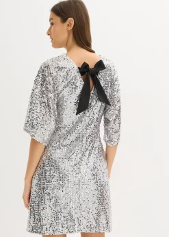 Robe à sequins et détail nœud