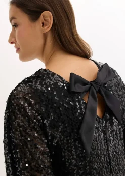 Robe à sequins et détail nœud