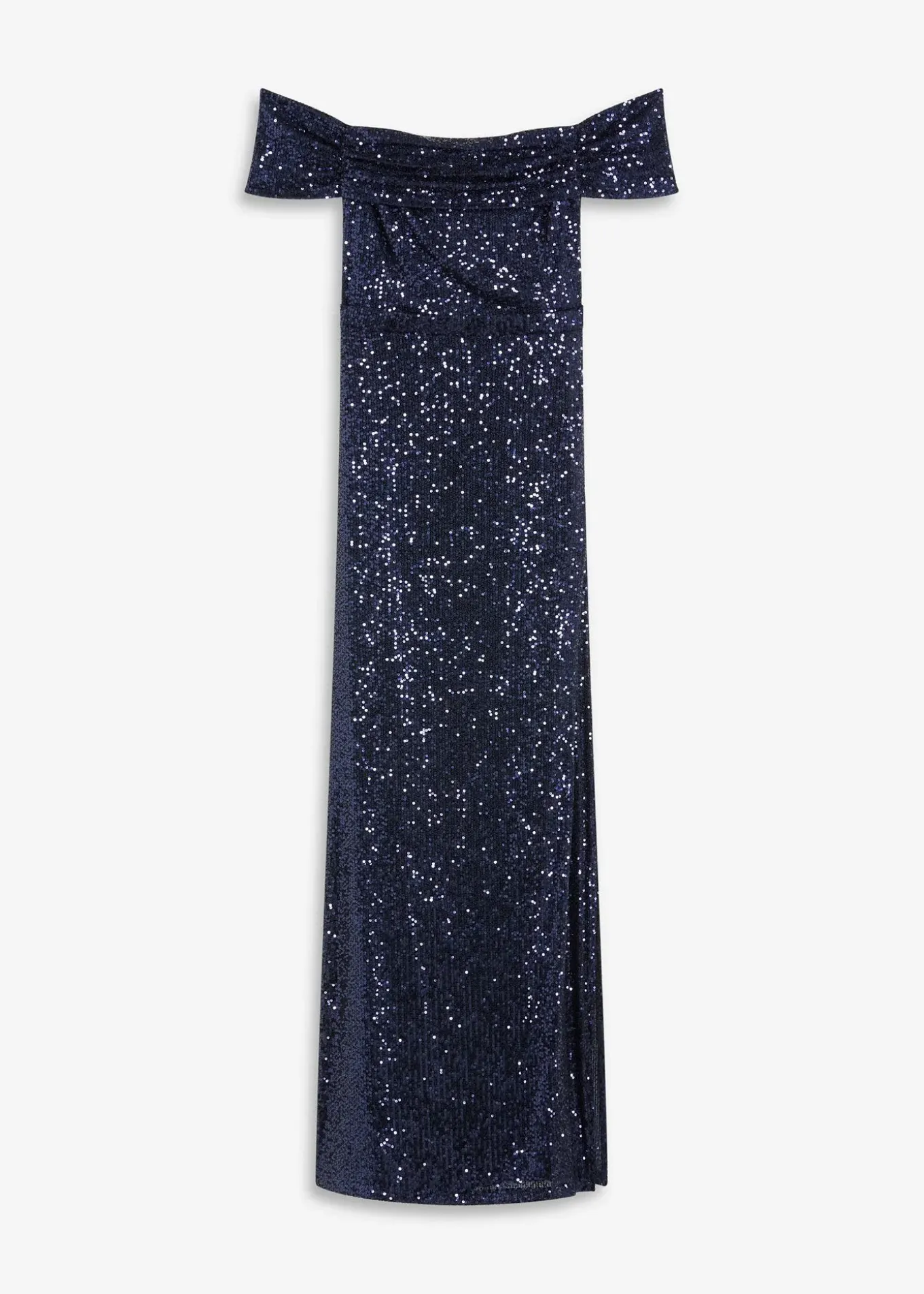 Robe à sequins et encolure Bardot
