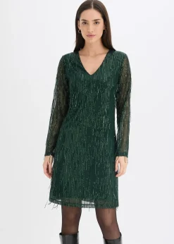 Robe à sequins et franges
