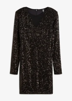 Robe à sequins et épaulettes