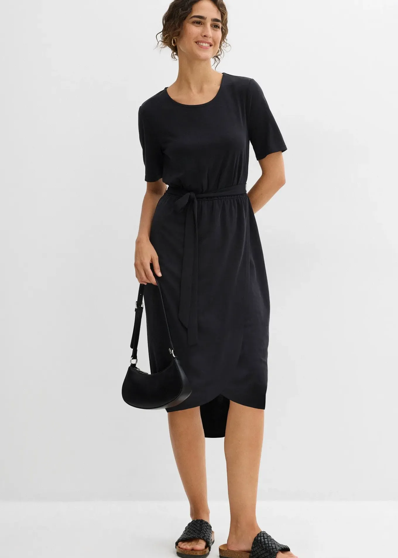 Robe ajustée en jersey de viscose mélangée
