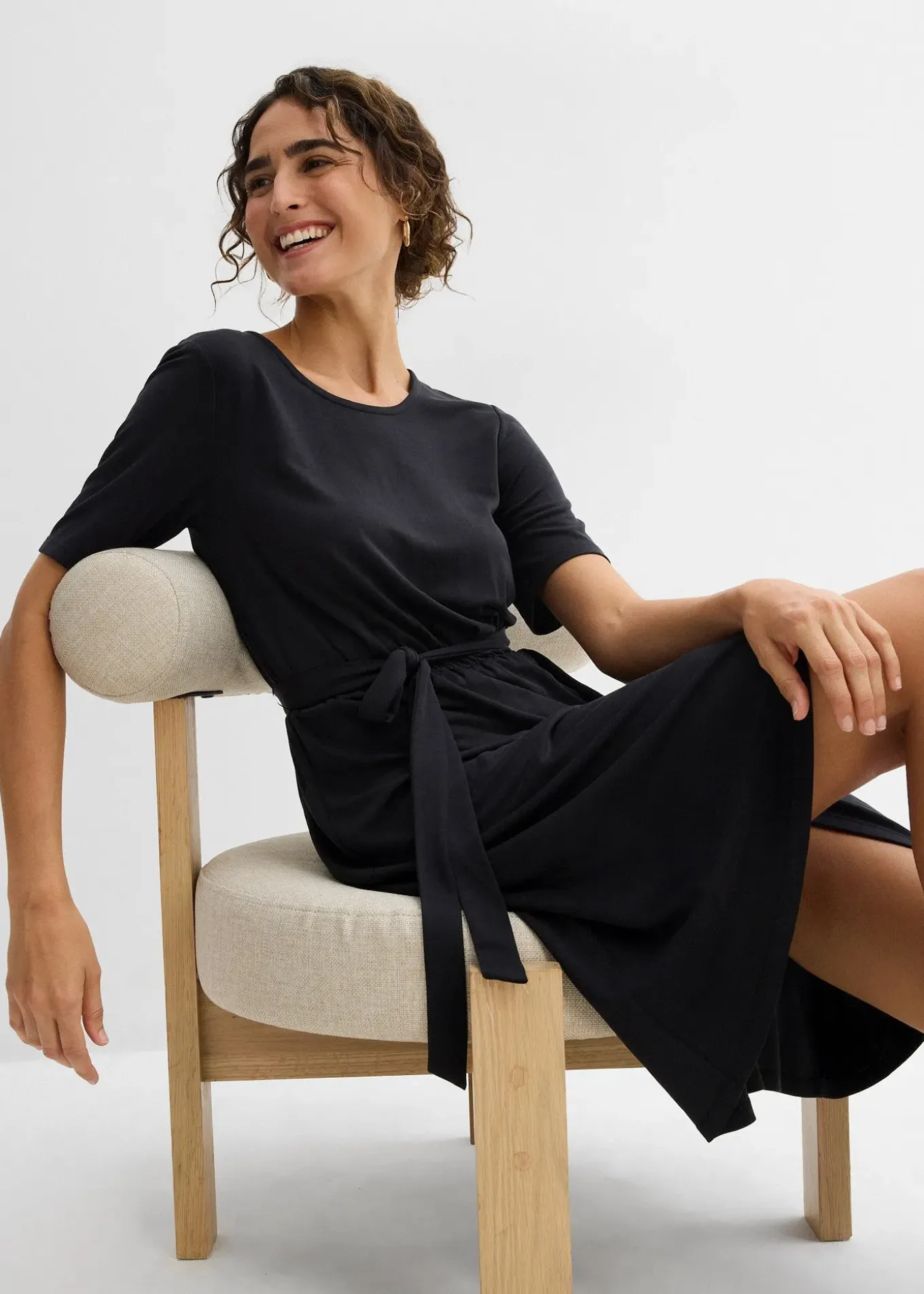 Robe ajustée en jersey de viscose mélangée