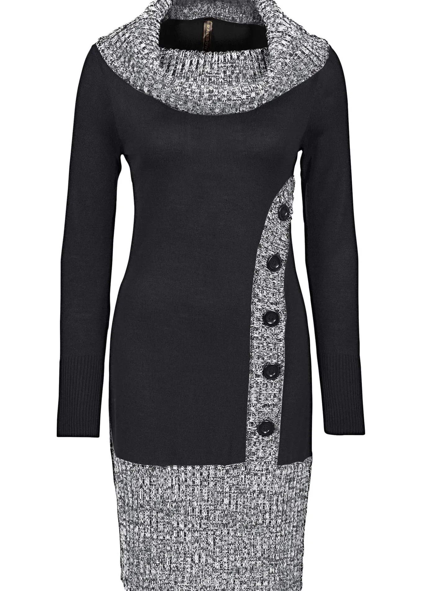 Robe ajustée en maille avec col châle