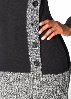 Robe ajustée en maille avec col châle