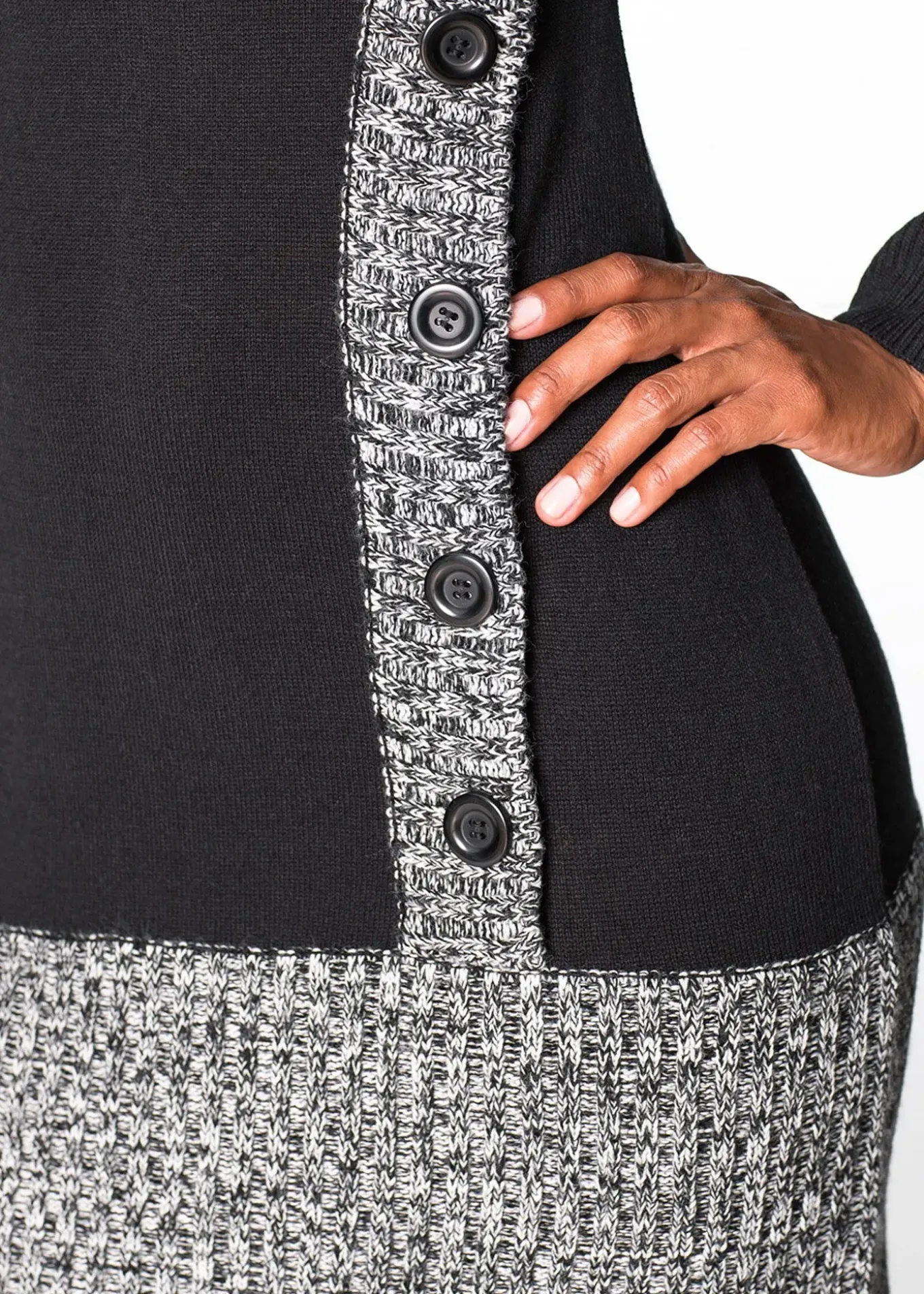 Robe ajustée en maille avec col châle