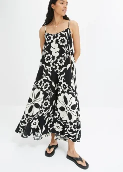 Robe ample à bretelles en viscose fluide