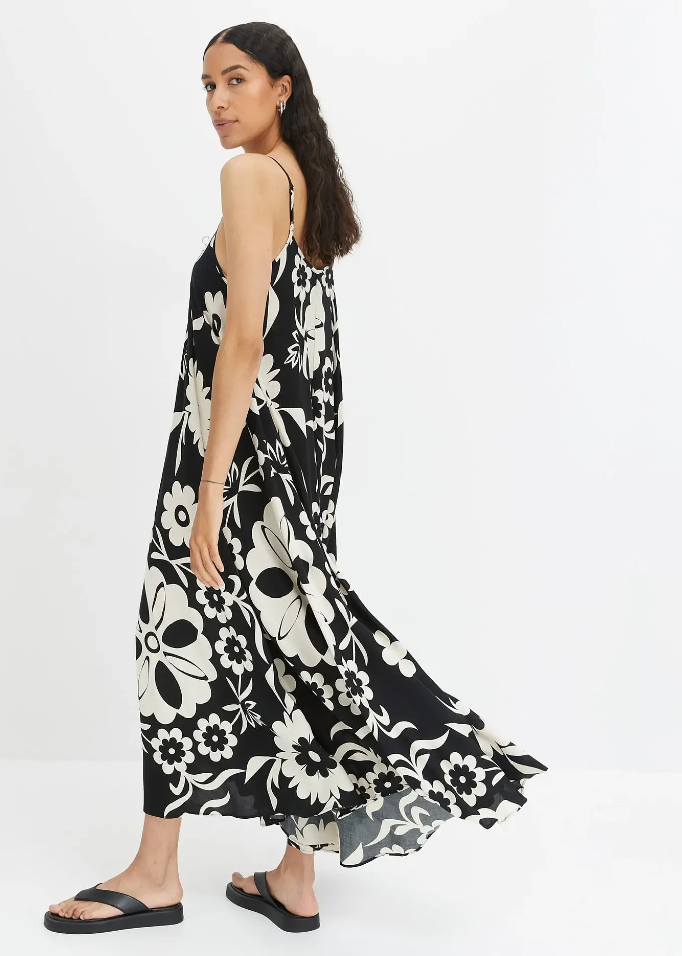 Robe ample à bretelles en viscose fluide