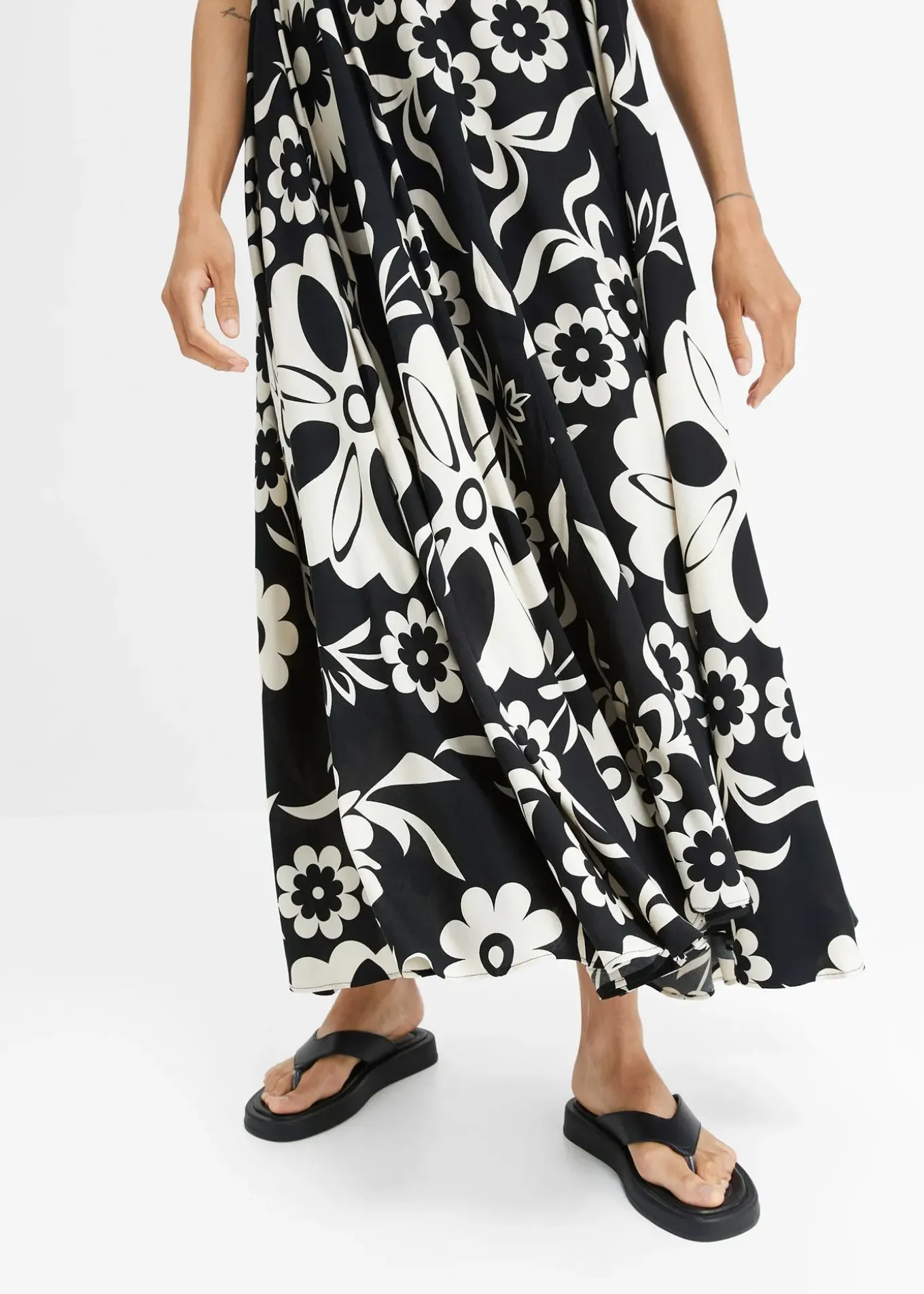 Robe ample à bretelles en viscose fluide