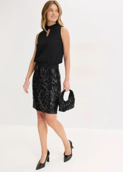 Robe avec jupe à sequins