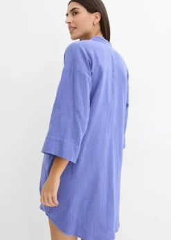Robe blouse en gaze de coton
