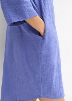 Robe blouse en gaze de coton