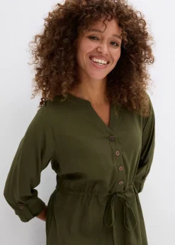 Robe blouse en viscose fluide