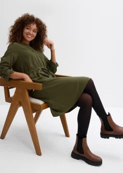 Robe blouse en viscose fluide