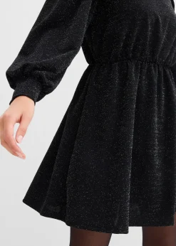 Robe brillante en jersey interlock épais