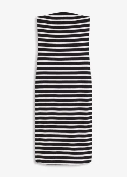 Robe bustier en matière côtelée