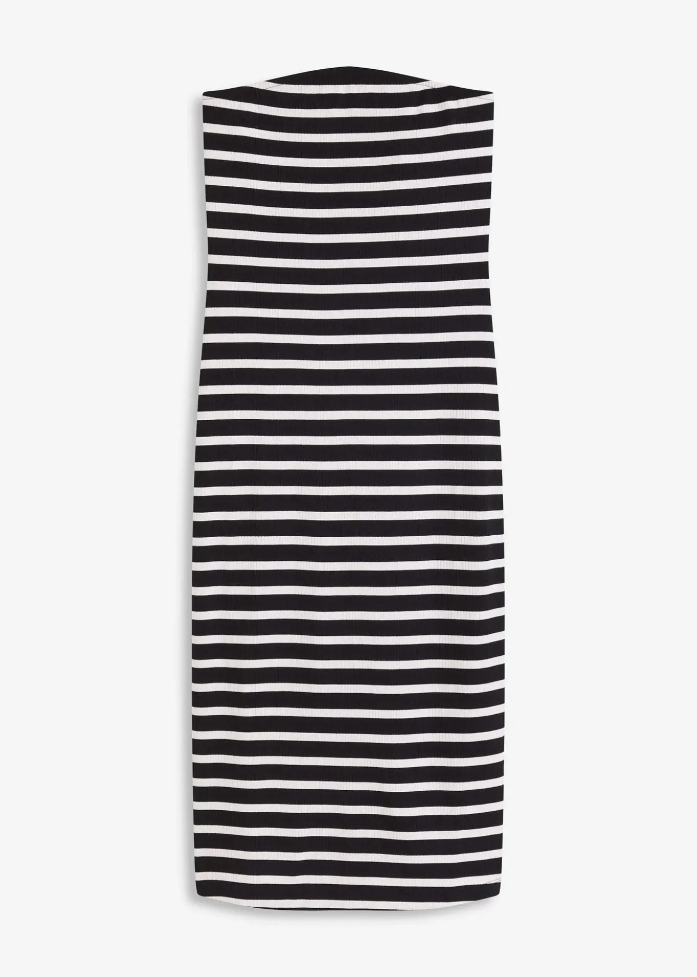 Robe bustier en matière côtelée