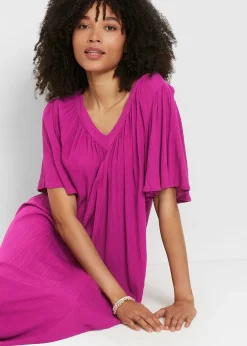 Robe caftan en crêpe