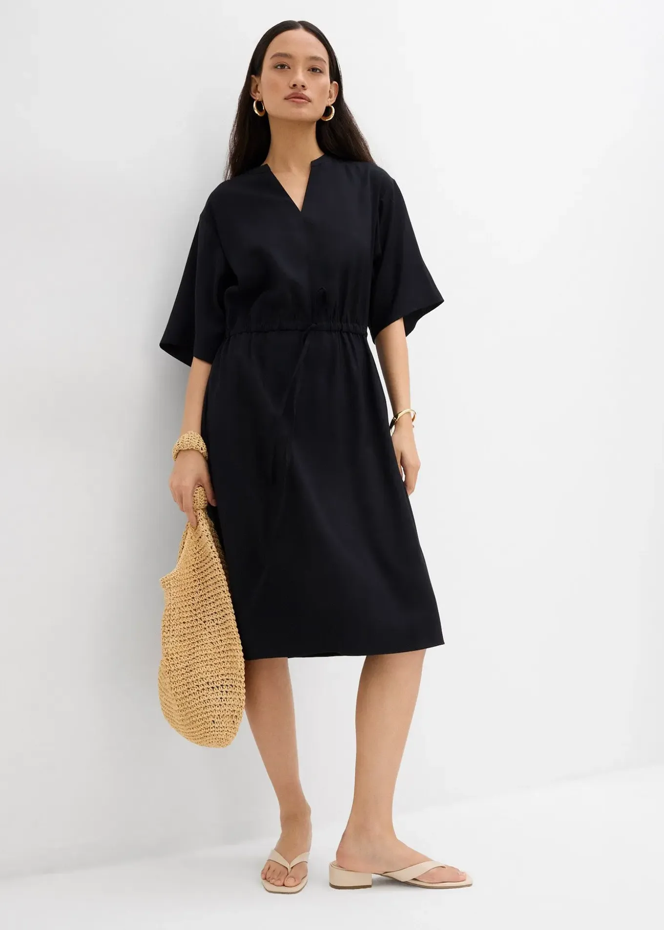 Robe caftan en fine viscose