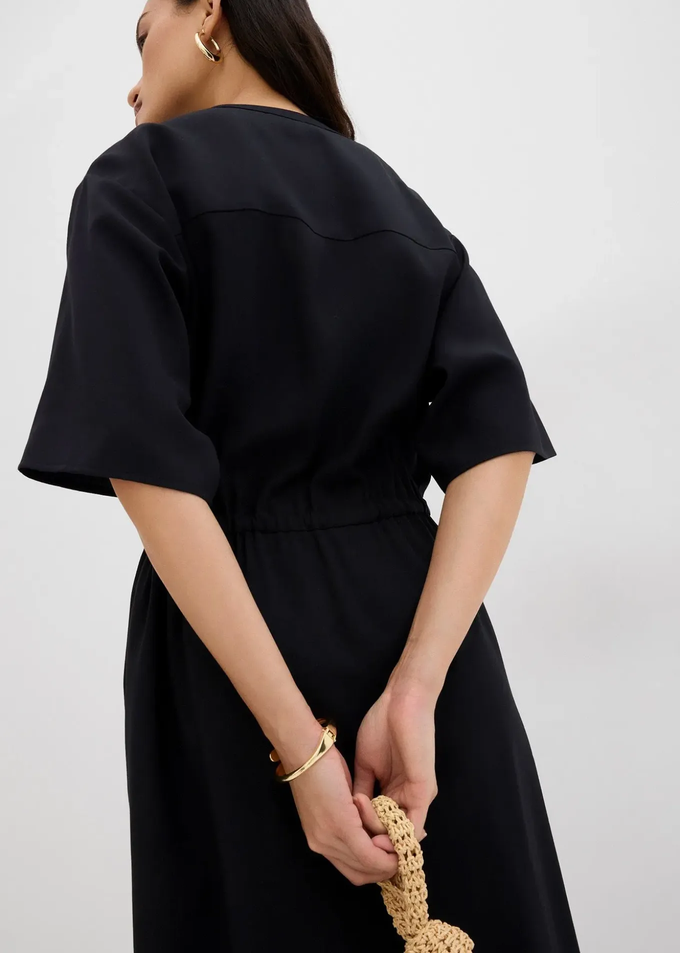 Robe caftan en fine viscose