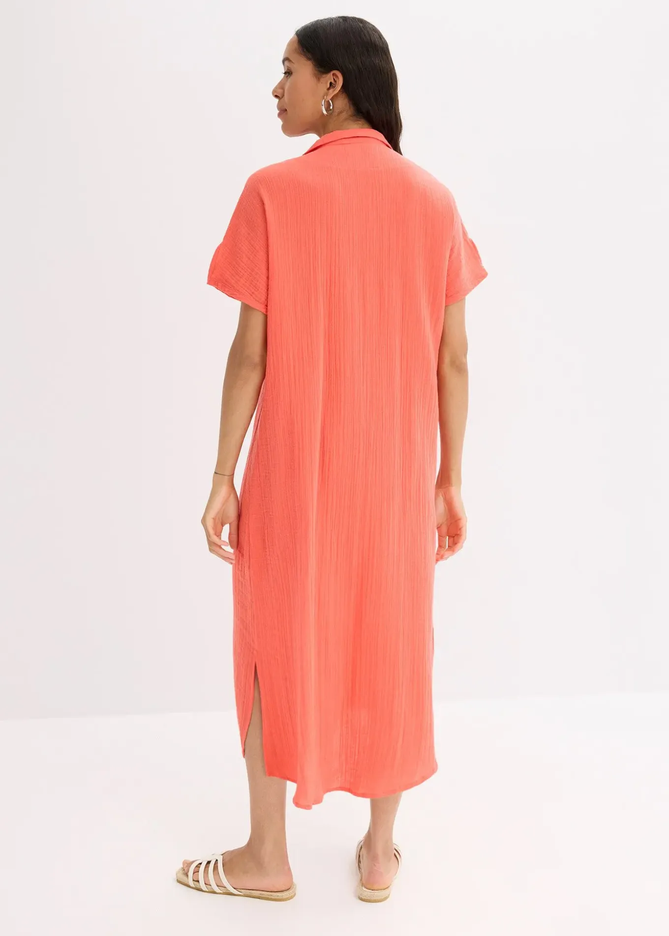 Robe caftan en gaze de coton douce