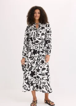 Robe caftan en viscose fluide