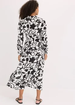 Robe caftan en viscose fluide