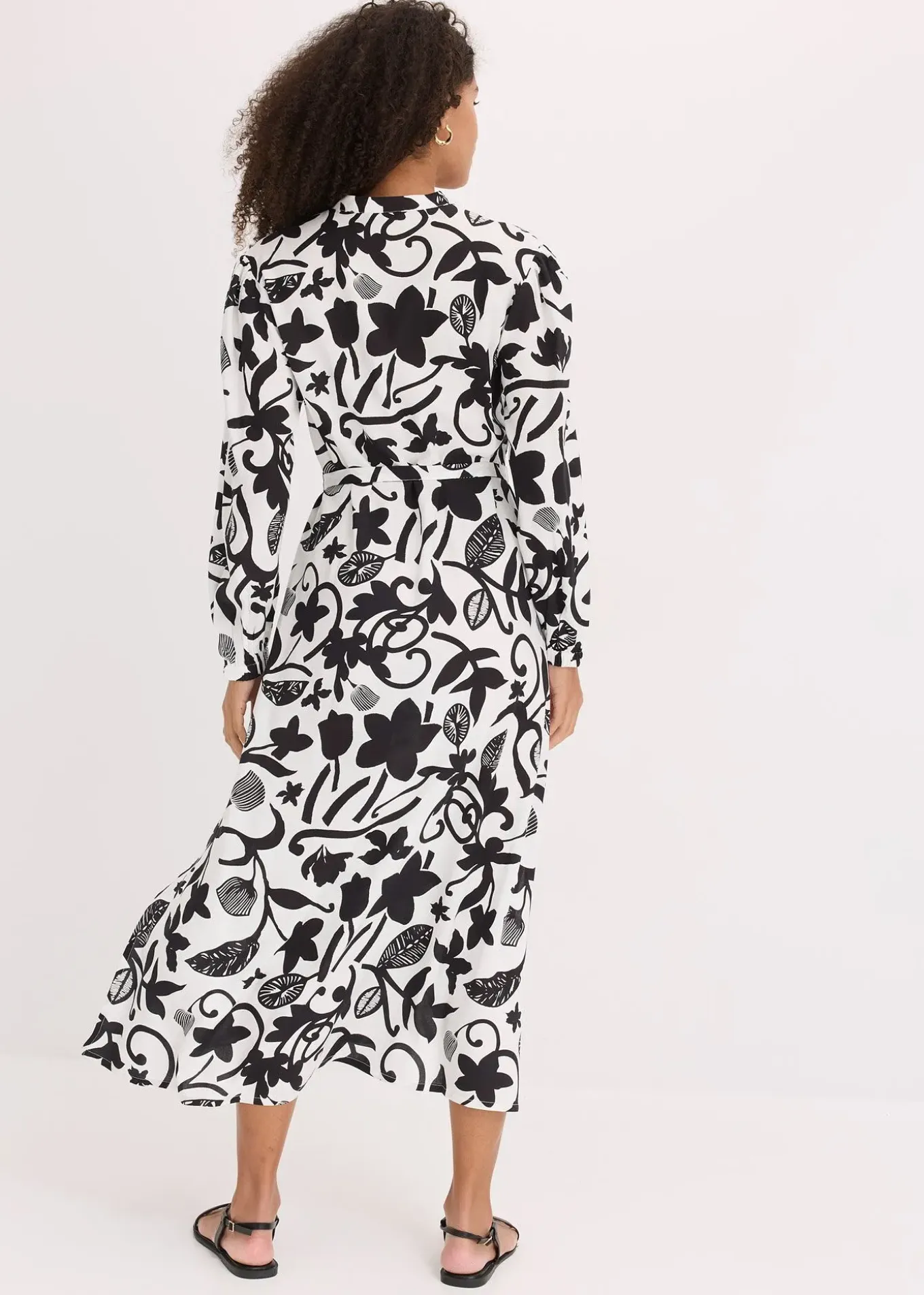 Robe caftan en viscose fluide